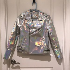 Holographic Moto Jacket